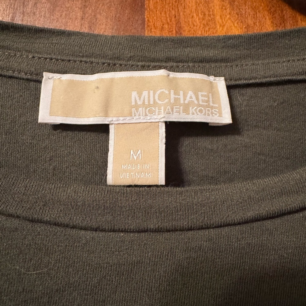 Michael Kors Women’s Dark Green Top - Size Medium - Picture 3 of 4